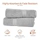 Amazon Basics 2 Badetuch für Badezimmer, farbecht, 100 % Baumwolle, weich, saugfähig, 70 x 140 cm, 2 Stück, Grau