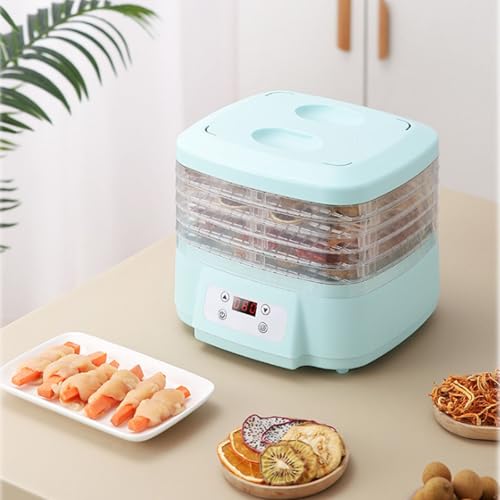 OZMDXKJ Máquina De Liofilización 200W, Deshidratador De Alimentos De 6 Bandejas, Con Temporizador De 24 Horas, Control De Temperación De 30 A 80 ℃, Para Dulces, Frutas, Carnes, Verduras