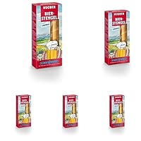 HUOBER Bio Bierstengel, knusprige Gebäckstangen mit Kümmel, 100 g (Packung mit 5)