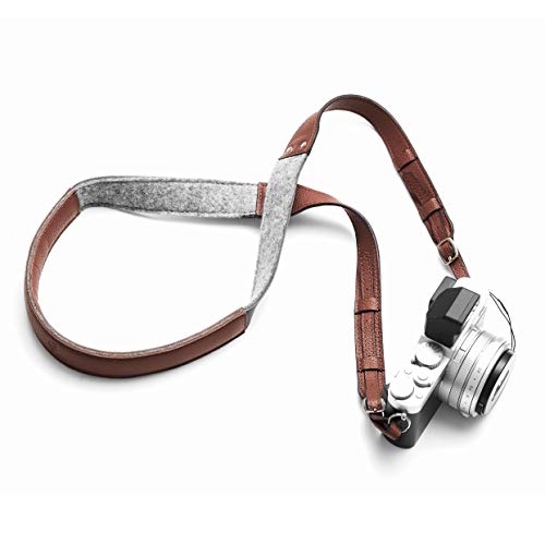 Woolnut Camera Strap - Cognac Brown