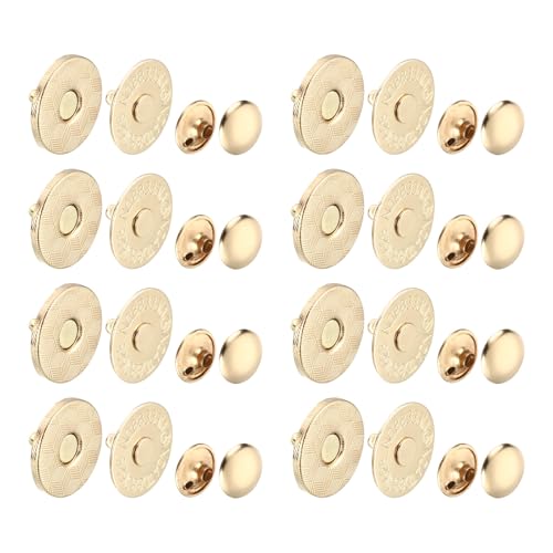 Boutons-pression magnétiques uxcell en métal doré pour sublimer la maroquinerie de luxe