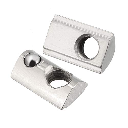 Uxcell Tuercas en T de resorte, serie 3030/4040 universal con hoja de resorte para perfil de aluminio de ranura de 8 mm, 15 unidades