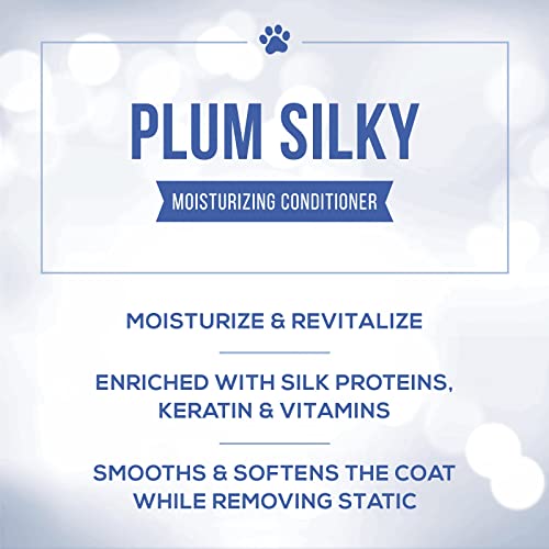 Image of Nature's Specialties Plum Silky Dog Conditioner Concentrate for Pets, Natural Choice for Professional Groomers, Keratin and Silk Proteins, Made in USA, 16 oz