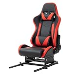 Anman Sitzhalterung mit verstellbarem Ergonomiestuhl für Lenkradständer - Höhenverstellbar mit rutschfesten Gummifüßen, Heavy-Duty 113KG Kapazität