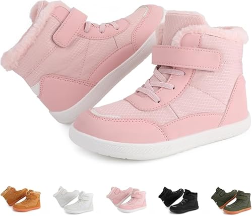 CXPMY Winter-Barfußschuhe für Kinder, rutschfeste Barfußstiefel mit breiter...