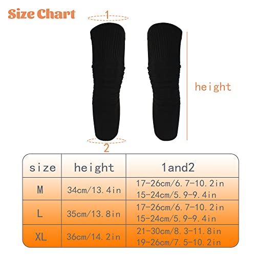 Image of Cashmere Wool Knee Brace Pads Unisex Winter Warm Thermal Knee Warmers Sleeve Soft Leg Warmers