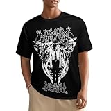 YEstwmmq Mans British Band Napalm Grindcore Death T Shirts Crewneck Short Sleeve Shirt for Mens 6XL