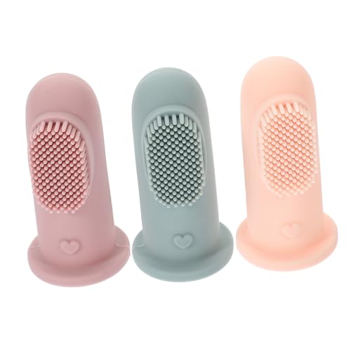 DEARMAMY 1 Juego Cepillo De Cepillo De Productos De Higiene Bucal Limpiador Bucal Para Recién Nacidos Cepillo De Silicona Para Bebés Cepillo De Para 3 piezas