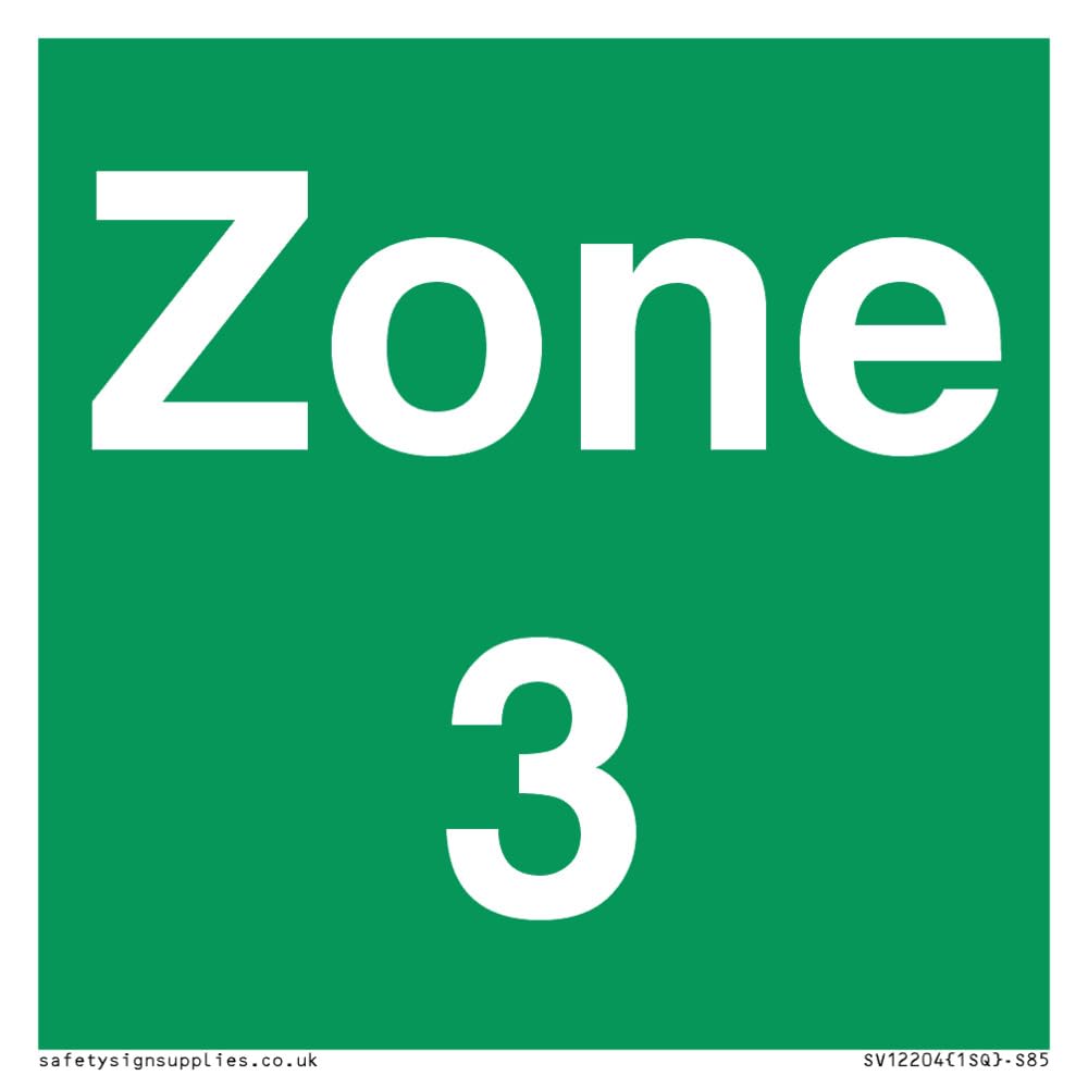 Zone 3 Sign - 85x85mm - S85
