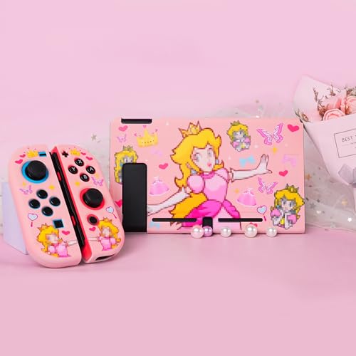 TIKOdirect Protective Case for Switch, Soft Full Skin Protective Cover with Pretty Cute Pattern, Silicone Slim Shockproof Back and Grip Case Only for Switch 2017, Princess by TIKOdirect - Image 6