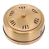 NOLITOY Kupfer Moxibustion Box Tragbarer Moxa Stick Behälter Körper Moxibustion Topf Massagegerät Goldener Praktisch für Zuhause und Therapiezentren Geschlossener Wärmekreislauf Robust
