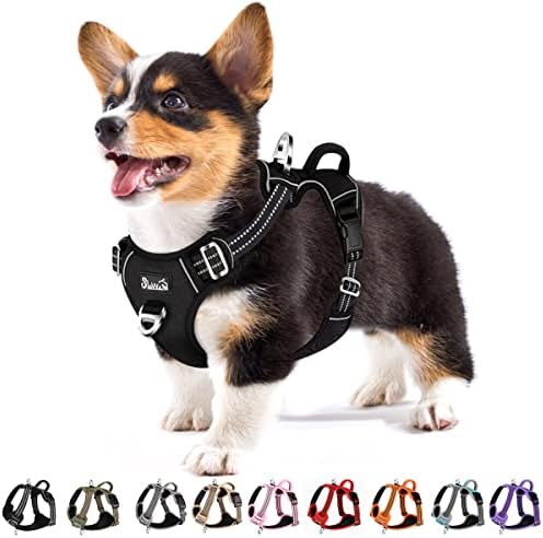 Eyein No Pull Dog Harness Medium, Comfortable Heavy Duty Pet Vest Harness, Front Clip Easy Control Puppy Harness with Soft Padded Handle Reflective for Outdoor Training Walking