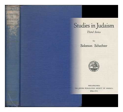Studies in Judaism Third Series B003LV7ONQ Book Cover
