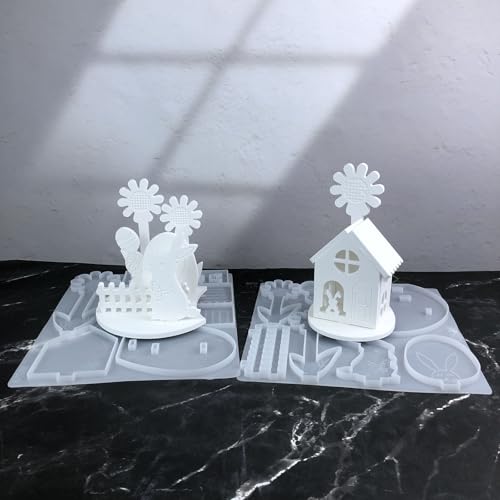 Conejos de silicona artísticos para decoración del hogar y proyectos 4