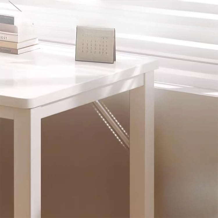 Computertisch, weiß, L-förmig, aus Holzwerkstoff für Zuhause – 160 cm L x 119 cm B, 74 cm H, Linke Seite, ohne Stuhl