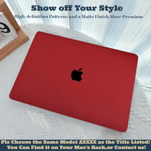 Coque MacBook Air 13 M1 étui rigide mat Bourgogne A2337 - 2