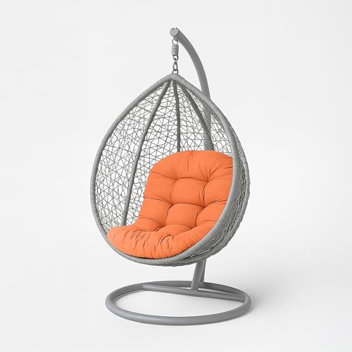 HOMESCAPES Coussin pour Fauteuil Suspendu extérieur, Coussin de Rechange pour Fauteuil œuf – Usage intérieur et extérieur - Terracotta