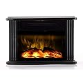Warmtec 750W/1500W 14'' Mini Electric Fireplace Heater Tabletop Portable Room Space Heater (Metal)