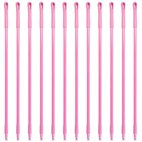 Image of SPARTA 41225EC26 Fiberglass Broom Handle, Mop Handle, Replacement Handle With Acme Threaded Tip For Commercial Cleaning, 48 Inches, Pink, (Pack of 12)