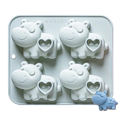 Hippo �V���R�����[���h 4���x�[�L���O�g���C �n�[�g�f�U�C�� �`���R���[�g�A�L�����f�B�A�A�C�X�L���[�u�A�[���[�p�A6.42 x 5.47 x 1.10�C���`