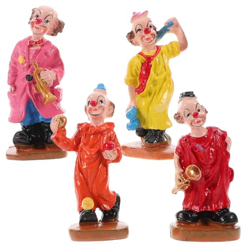 Vaguelly 4 Stück Bunte Clown Figuren Mini-Clowns Deko für Sandspiel...