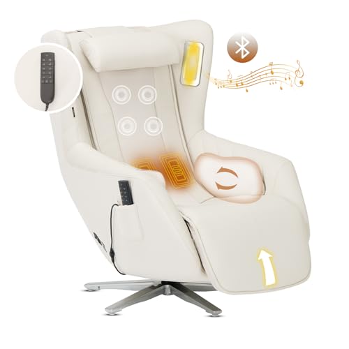 COLAMY Zero Gravity Massage Chair with 4-Zone Massage, Dual Lumbar Heat, Airbag Compression...