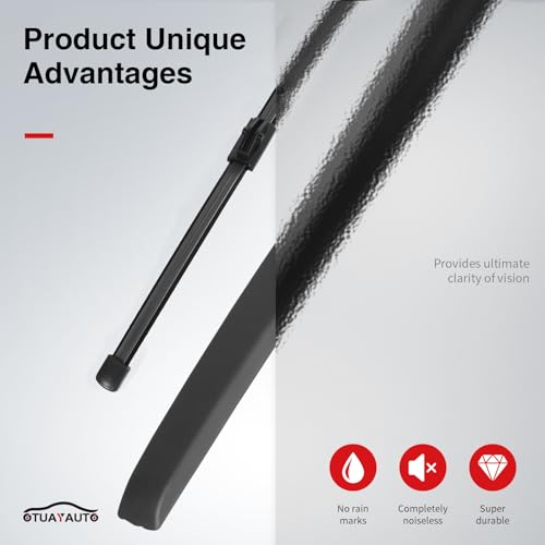 Image of OTUAYAUTO Rear Windshield Wiper Arm Blade Set - Replacement for Audi Q5 2019-2023 New Replacement Accessories Parts OE Style