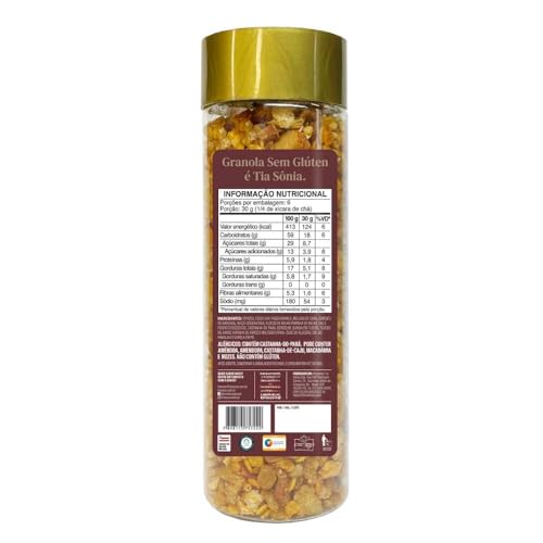 Tia Sônia, Kit 3 Granola Sem Glúten Castanha Fruta 180g cada Tia Sônia