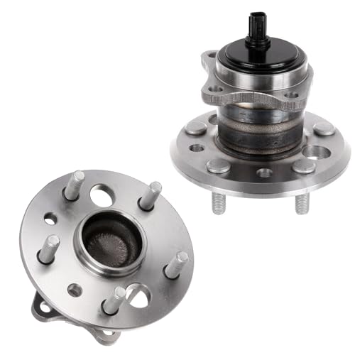 Image of Detroit Axle - FWD Pair Rear Wheel Bearing and Hub Assembly for 2013-2018 Lexus ES350, 2013-2020 ES300h 5 Lugs w /ABS, 2013 2014 2015 2016 2017 2018 512541 512542