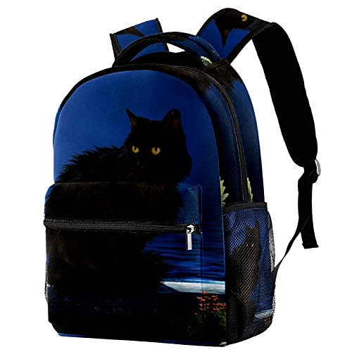 Sac à dos voyage animal noir avec porte-bouteille pour éviter la fatigue