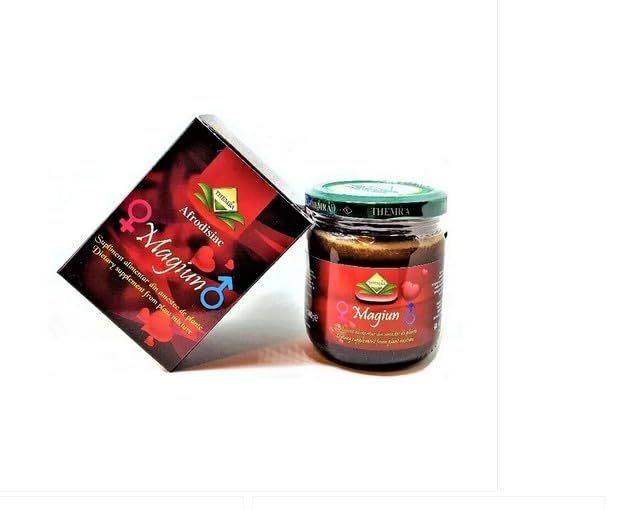 Aran Natural-Lab Magiun Afrodisiac - Marmellata di Prugne Afrodisiaca Artigianale 240g - Idea Regalo Originale per Coppie, San Valentino e Anniversari - Confettura Naturale