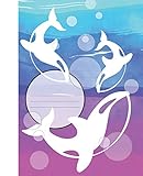  White Whales & Watercolor Water Waves Cute Composition Blank Line School Notebook (COOL COVERS: Fun School Supplies & Stuff)