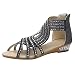 Damen Sandalen Modisch Strandsandals Römisch Sandalen Frauen High Heels Abendschuhe Plateau Peep-Toe Hausschuhe Lässig Sommerschuhe Slippers Damen Exquisit Geschirrspüler Teile (Black, 36.5)