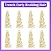 French Curly Braiding Hair 8 Packs Loose Wavy Braiding Hair Pre Stretched Bouncy Synthetic French Curl Braiding Hair Extensions for Women (613#, 24 Inch)
