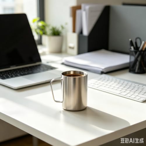 Taza de Acero Inoxidable 500ml con Tapa y Asa miniatura 4
