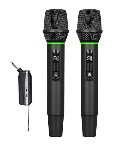 BOMGE Wireless Microphone, Professional Dual Handheld Rechargeable Wireless Microphones, 656FT