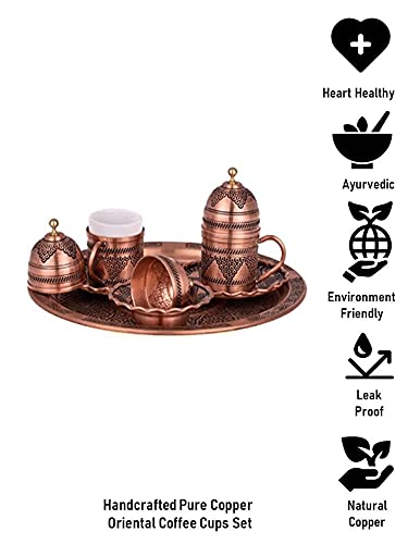 Kupfer Kaffeetassen Set für 2 Person -Espressotassen- Kaffeeset-Mokkatassen - Spezielle türkische Kaffe/Mokka tassen… – Bild 3