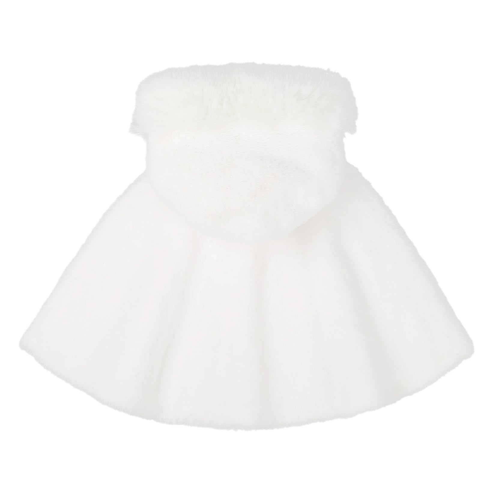 Aiihoo Baby Boys Girls Cartoon Cloak Toddler Warm Fleece Hooded Cape Poncho Winter Outerwear Ivory 3-4 Years