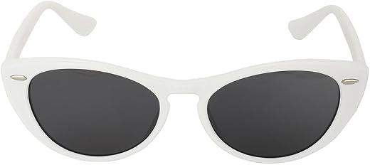 Carlton London White toned with UV Protected Lens Cateye Sunglass for Women