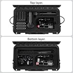 Migitec Waterproof Hard Case Compatible with Insta360 X4 Action Camera and Accessories, Travel Carrying Bag for Selfie Sticks, Batteries, Charger, Dive Case or Motorcycle Clamp