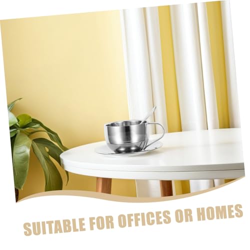 Tasses à café inoxydable double paroi expresso mug isolant résistant empilable thé latte
