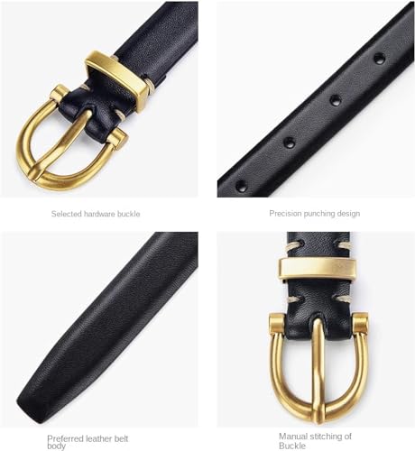 Skinny Belts, Waist Belt Women's Belts Real Leather Adjustable Fashionable Versatile Alloy Pin Buckle3