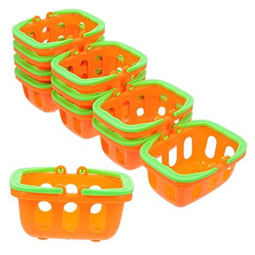 Toyvian 10Pcs Mini Shopping Basket Storage Toys Mini Baskets Mini Shopping Cart Tiny Shopping Cart Pretend Play Baskets Fruit Storage Holder Miniature House Decors Grocery Basket Kids Toys #TOP26
