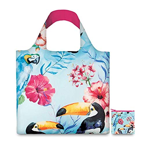 Image of LOQI Wild Birds Reusable Shopping Bag, Blue