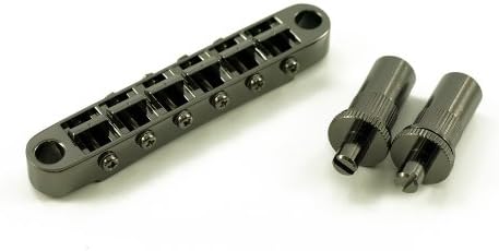 GOTOH WIDE TUNEOMATIC BRIDGE BLACK (LARGE STUDS)