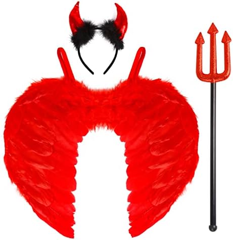 VEYLIN Angel Wings and Halo, White Angel Wings Fallen Angel Wings Costume for Adult Halloween Christmas Party …