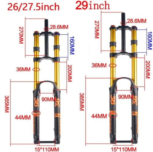 Qianmei Downhill-Federgabel für Fahrräder 26 27,5 29 Zoll