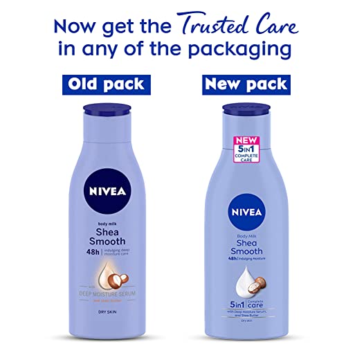 Image of Nivea Body Lotion For Dry Skin, Shea Smooth, With Shea Butter, For Men & Women, 120 ml