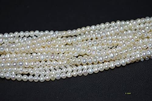 Perles rondelles en eau douce naturelle de 3mm pour création de bijoux raffinés