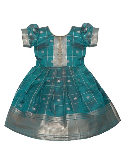 Image of PW PLATYPUS WORLD Baby Girls Ethnic Frock Dress for Kids| Traditional Festive Birthday Outfit | Baby Girls Lehenga Choli